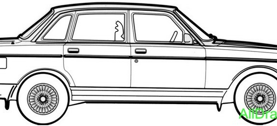 Volvo 240 (1986-1993) (Вольво 240 (1986-1993)) - чертежи (рисунки) автомобиля